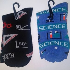 MATH/ SCIENCE patterned 2-pack women's socks
